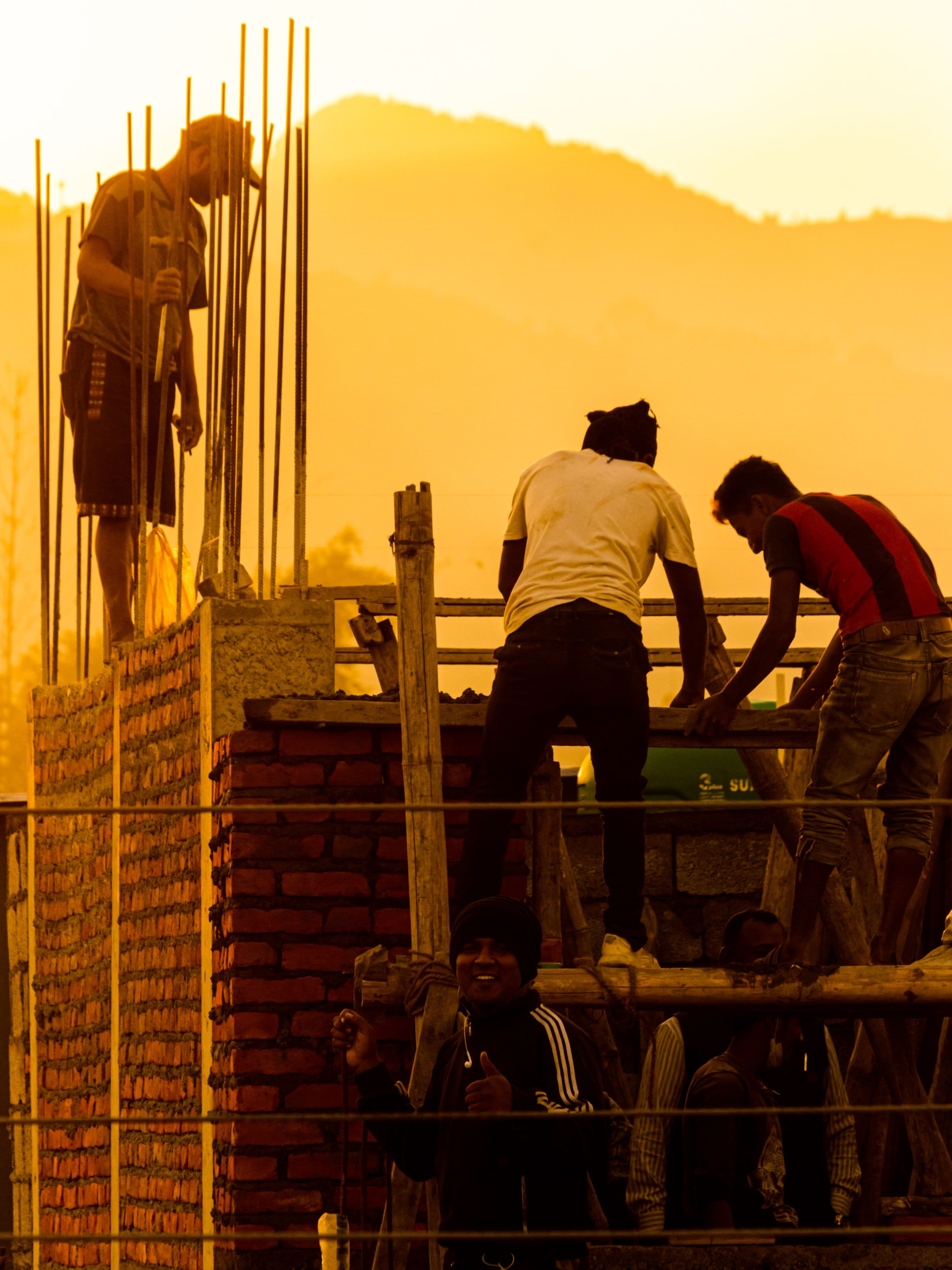 Construction workers building Nepal’s future